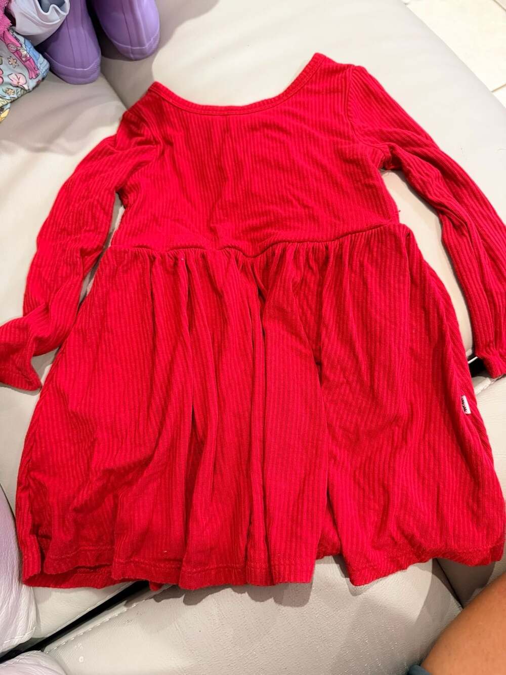 Little Sleepies Red Twirl Dress With Bodysuit 18/24m